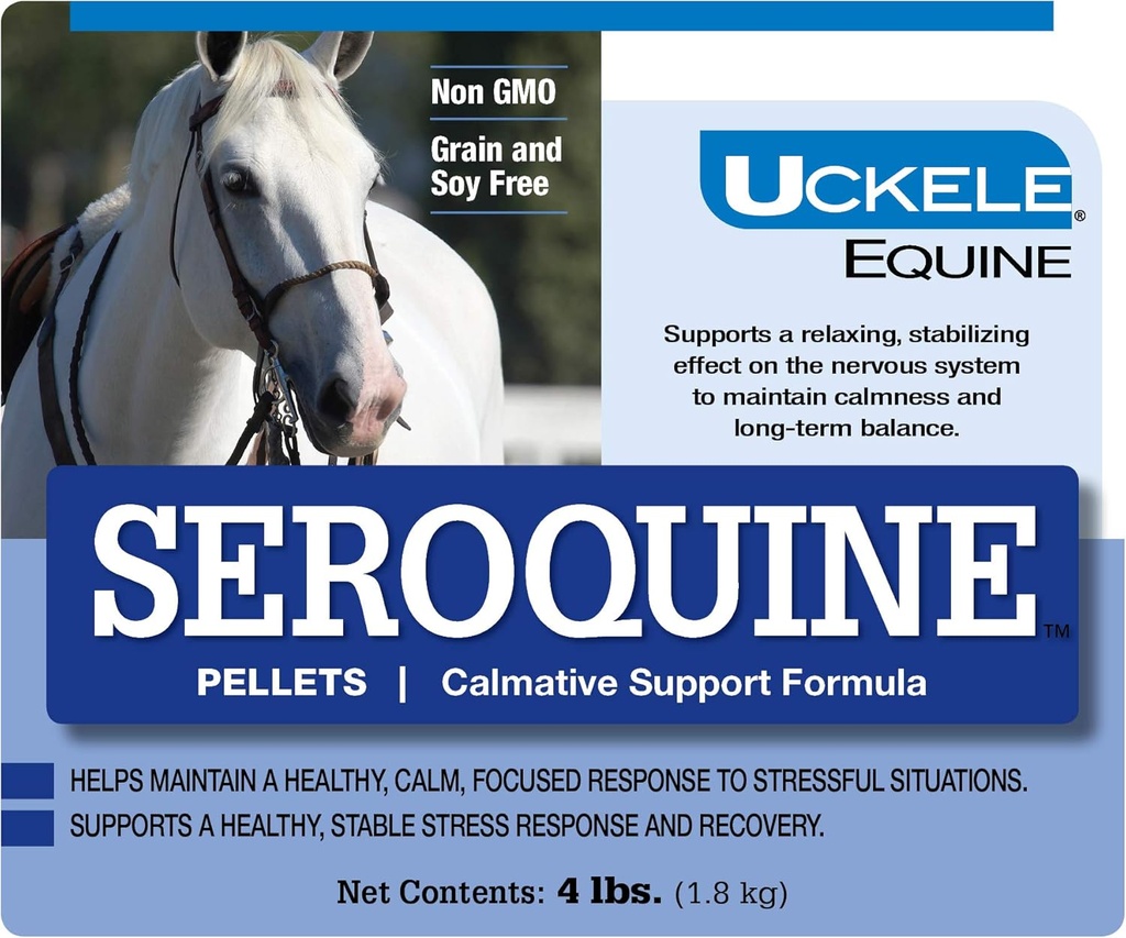 Uckele Seroquine Pellet, supplemento calmante per cavalli, 4 lb