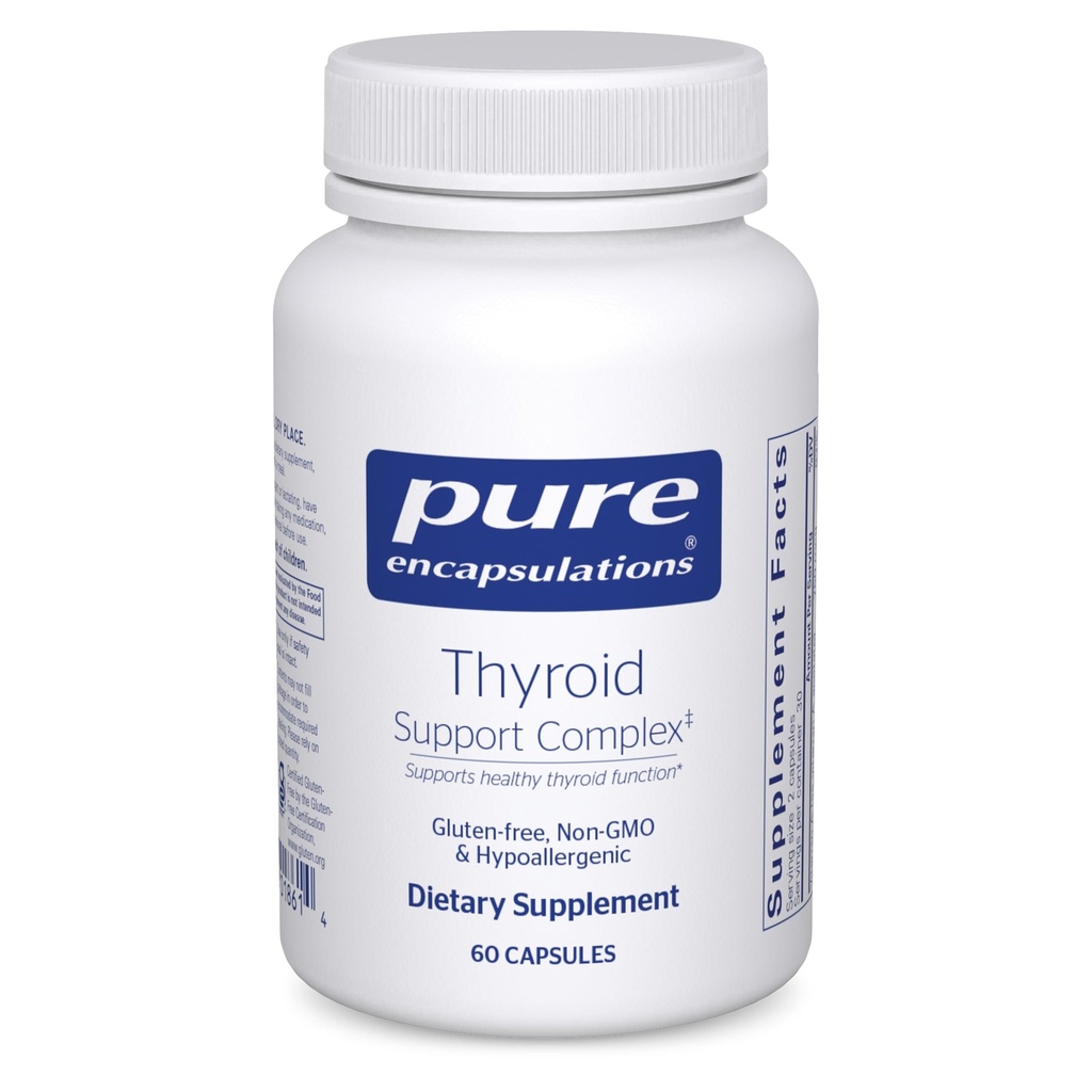 Pure Encapsulations Thyroid Support Complex - Supporta la salute della tiroide* - Infusione antiossidante - con Ashwagandha & Iodine - Non OGM & Vegetariano - 60 capsule