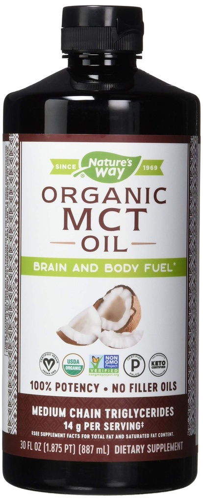 Via della natura Via della natura Mct olio da Coconut Pure Source, No Filler Oils, 14 G di Mcts Per Serving, 30 Fl Oz (Pack of 6)