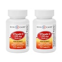 GeriCare Vitamina D 1.250mcg (50.000 UI) Alta potenza, Supporta la densità di ossa, la salute del muscolo, la funzione immunitaria e l'assorbimento di calcio, un supplemento dietetico di una volta-A-Week, 12 conte (pacchetto di 2)