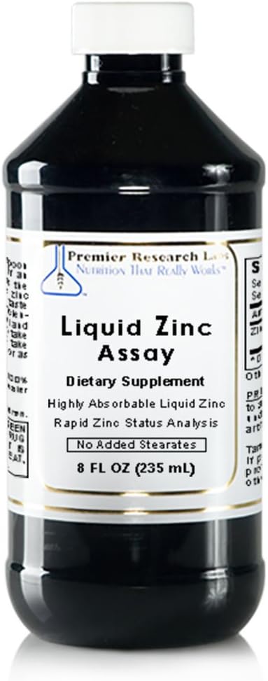 Liquido Zinc Assay, 8 fl oz (47 Serve) di zinco liquido altamente assorbibile. Eccellente per l'utilizzo in Analisi Rapida dello stato di zinco