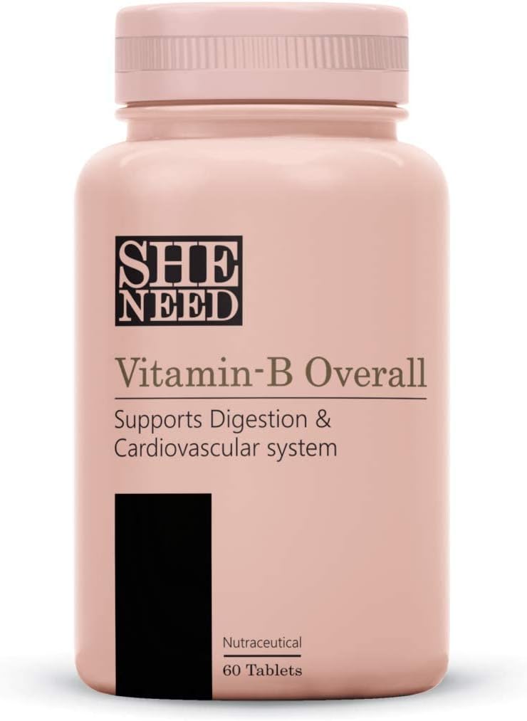Vitamin-B complesso con vitamina B1, B2,B3,B5,B6,B7,B9, B12 con VIT-C per l'energia, bei capelli | Skin & Nails Digestion| Nurtify Funzionamento sano per gli uomini e le donne | 60 compresse di veg