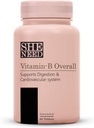 Vitamin-B complesso con vitamina B1, B2,B3,B5,B6,B7,B9, B12 con VIT-C per l'energia, bei capelli | Skin & Nails Digestion| Nurtify Funzionamento sano per gli uomini e le donne | 60 compresse di veg