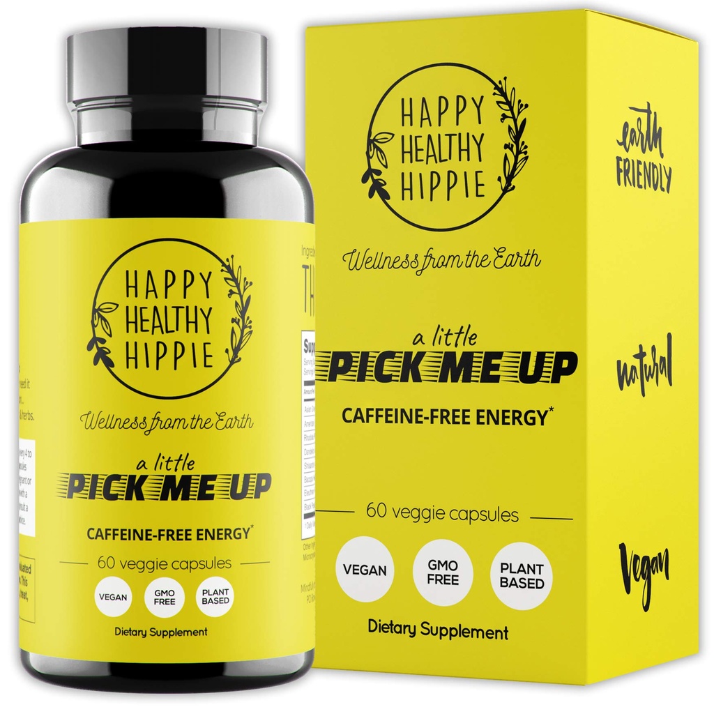 Pillole Natural Energy – Caffeina Free – Metabolismo, Mental Booster – con Rhodiola Rosea, Radice di Dandelion, Bacopa, Ginseng Extract – 7 Herbs & Absorption Enhancing Piperine – Vegan, Non-GMO, 60 Ct