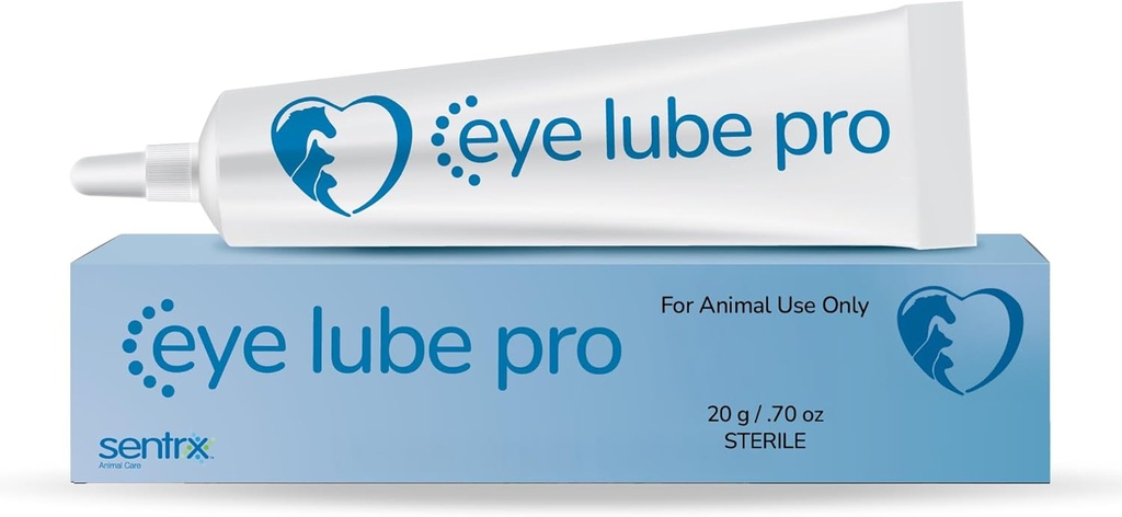 Sentrx - Gocce per occhi Lube Pro per cani, gatti e cavalli, gocce di gel idratante con acido ialuronico e lubrificante, per secchezza, prurito e irritazione, 20g