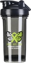 Butterfly Non Hodgkin linfoma Cancro Consapevolezza 18 Ounce Shaker Bottiglia Bere Mixer Leak-proof Pre Workout Protein Shakes Meal Sostituzione Shakes Bottiglie 500ML/18 Oz Black&-3