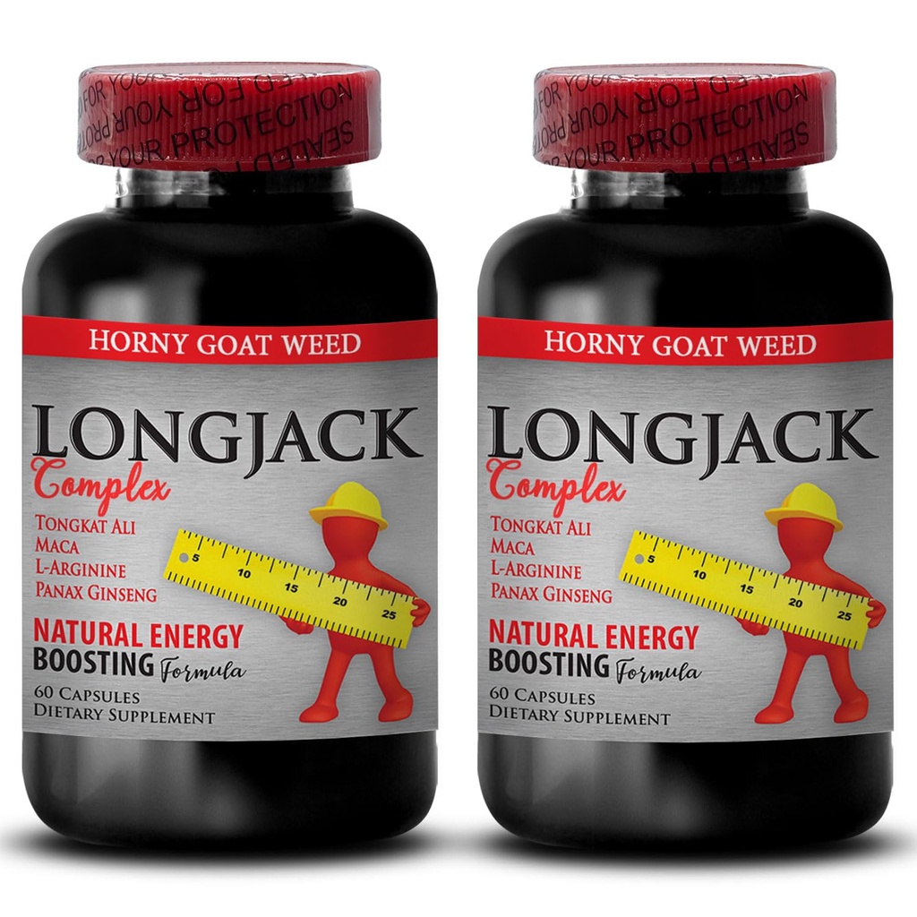 Pillole naturali maschili aumentano dimensione e lunghezza - LONGJACK Size UP (tutta la formula naturale) - tongkat ali Extract - longjack per gli uomini - tongkat ali Complex - 2 bottiglie 120 capsule