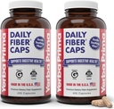Yerba Prima Daily Fiber Caps Formula 400 Capsules (Pack of 2) - Sia Soluble/Insoluble Fiber con Psyllium Seed Husks, Acacia Gum, Apple Fiber Supplement