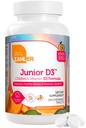Zahler Junior D3 Vitamine 1000 IU - Vitamina masticabile D3 per i bambini a sostegno di ossa, denti e salute immunitaria - Kosher Kids Arancione Flavor - 250 Conte.