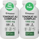 Supplemento della capsula dell'estratto di Tongkat Ali 1000MG di PRISTINE (2-Pack) - 30 giorni di alimentazione - Supporto di prestazioni atletiche - Mens Salute e massa muscolare magra - Supporto immunità