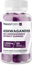 TransformHQ Ashwagandha Gummies 1.200mg, 60 Gummies (Mixed Berry Flavor) - Ashwagandha Herbal Extract Supplement - 30 Servings, Gluten Free, Non-OGM