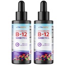 Vitamatic 2 confezioni di vitamina B12 5000 mcg (metilcobalamina) - Natural Berry Flavor - Supplemento sublinguale - Assorbimento più veloce - 2 OZ