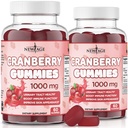 NEW AGE Cranberry Gummies Urinary Tract Health Gummies 1000mg - Supporta la vescica, Rene, UTI - Vegetariano (Contetto di mirtillo 120)