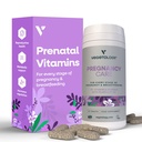 Vitamine di gravidanza per le donne – Vitamine Prenatali e Vitamine Postnali per l'allattamento al seno mamme w/20+ Vitamine, Folate & More – Vitamine Prenatali Vegane per ogni fase di gravidanza (60 Ct)