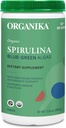 Polvere di Spirulina Organica Certificata di Organika - Superfood, 3 ° partito testato, Pristine Sourcing, Vegan- 500g