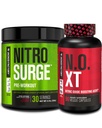Jacked Factory Nitrosurge Pre-Workout in Black Cherry & N.O. XT Nitric Oxide Booster per uomini e donne