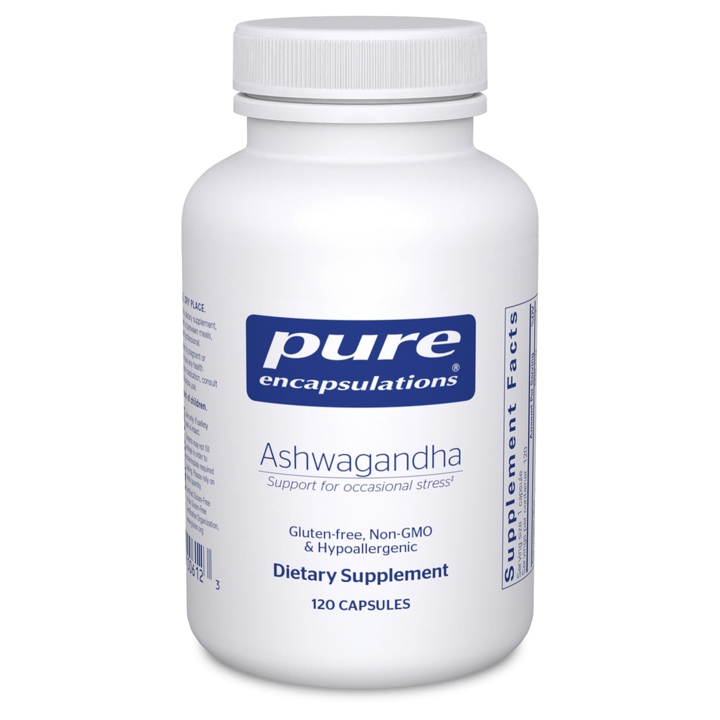 Pure Encapsulations Ashwagandha - 500 mg Ashwagandha Extract - Metabolism & Stress Support - Supporto immunitario - GMO Free & Vegan - 120 Capsule