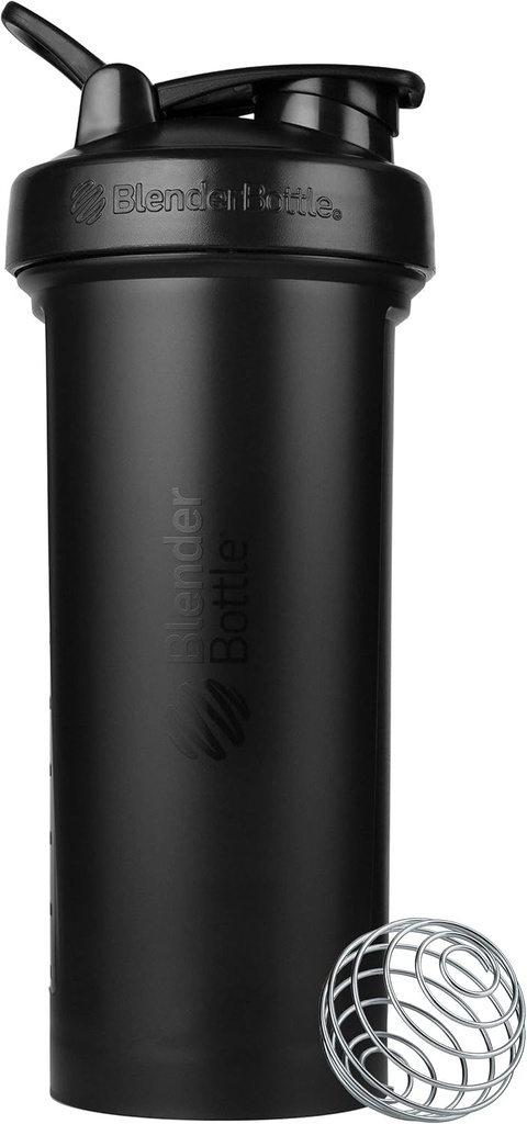 BlenderBottle Classic V2 Shaker Bottiglia perfetta per scuotere proteiche e pre allenamento, 45 once, nero