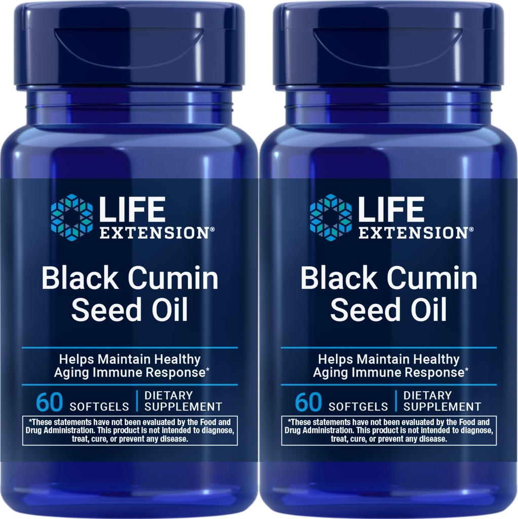 Estensione di vita Nero Cumin Seed Oil, 60 softgels (Pack of 2)