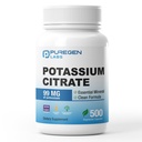 Puregen Labs Citrato di potassio 99 mg di integratore di potassio elementare | No Harmful Additivi | Non OGM, Gluten Free | Made in USA - 500 capsule vegetariane