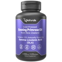 Naturalis Evening Primrose Oil (1300mg) | 100% naturale dalla Nuova Zelanda | Non OGM, Soy & Gluten Free, Zero Filler | 120 Softgels