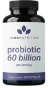 Probiotici Luma Nutrition 60 miliardi di CFU con Prebiotici - Probiotici per Donne e Uomini - Formulato per la salute dell'enzima digestivo - Vegan & Gluten-Free - 60 capsule