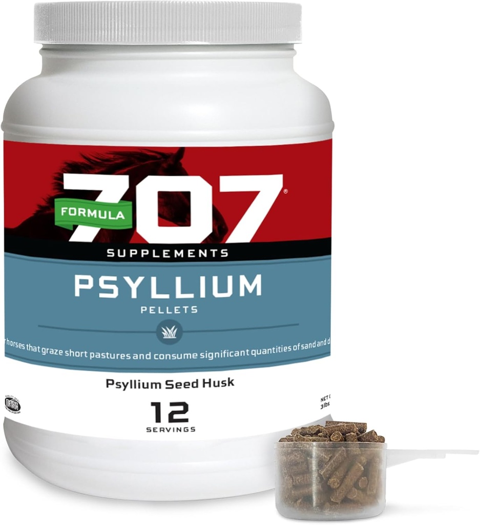 Formula 707 Psyllium Pellets Equine Supplemento (3lb Jar - 12 giorni di alimentazione)