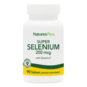 NaturesPlus Super Selenium Complex - 200 mcg, 90 compresse vegetariane - Integratore minerale essenziale con vitamina E - promuove la tiroide sana - Antiossidante - senza glutine - 90 porzioni