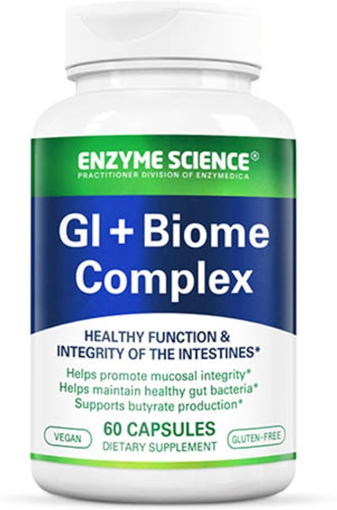 Enzyme Scienza GI + Biome Complex, Prebiotici per Gut Salute e equilibrio intestinale, 60 capsule (30 Serve)