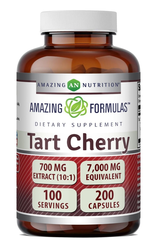Estratto di ciliegie 700 Mg (10:1) Per il consumo di capsule Supplemento | Equivalente a 7000 Mg | Non-GMO | Gluten Free | Made in USA (1 Pack | 200 Count)