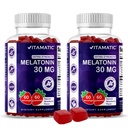 Vitamatic Sugar Free Melatonin 30mg per Gummy - 60 Serve - 60 Gummie Vegetariane - Supplemento non-Habit Forming (60 Conteggio (Pack of 2))