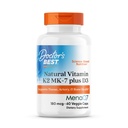 La migliore vitamina naturale del medico K2 MK-7 Plus D3, supporta il tessuto, l'arteria, & Bone Salute, non OGM, senza glutine, soia libera, vegetariano 60 tappi di verdure