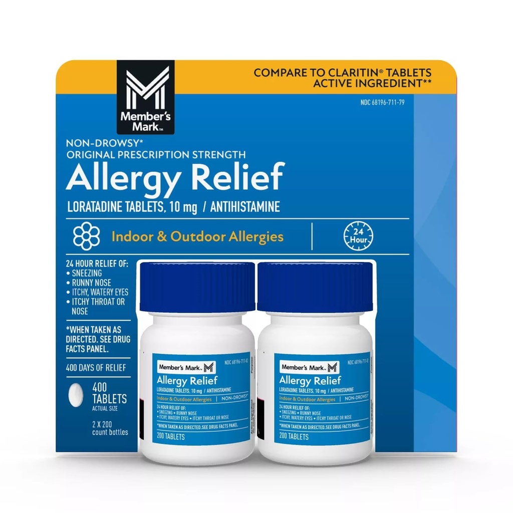 Allergia di Mark Iscritto Loratadine 10mg Antistamina (Confronto a Claritin),Tablet, 400-Count