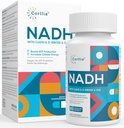 NADH + CoQ10 + Supplemento D-Ribose, Migliorare NAD+ Integratore per Energia, Fatigue , 60 capsule