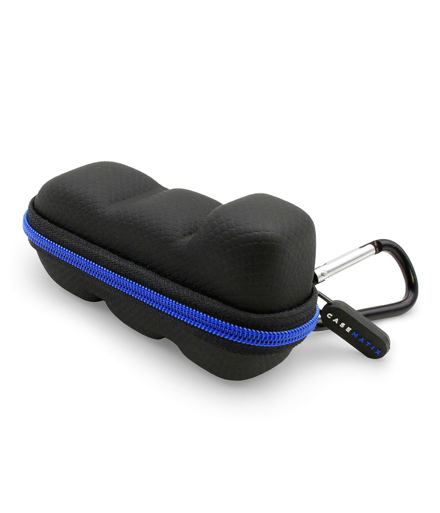 CASEMATIX Asthma Inhaler Travel Case with Lanyard and Clip-on Keychain Carabiner, Include solo la custodia inhaler, nero