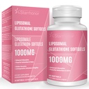 Glutathione Liposomal Softgels 1500MG, Integratore Glutathione Ridotto con Vitamina C, Migliore Assorbimento, Antiossidante Non OGM Potente per invecchiamento sano, Detox, Salute Immune, 60 Softgels