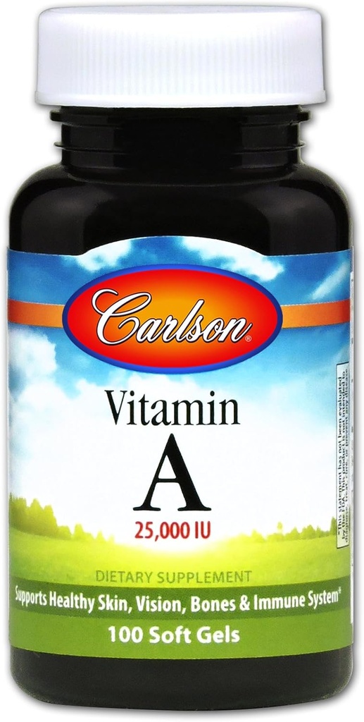 Carlson Laboratories - Vitamina A, 25.000 UI, 100 softgels