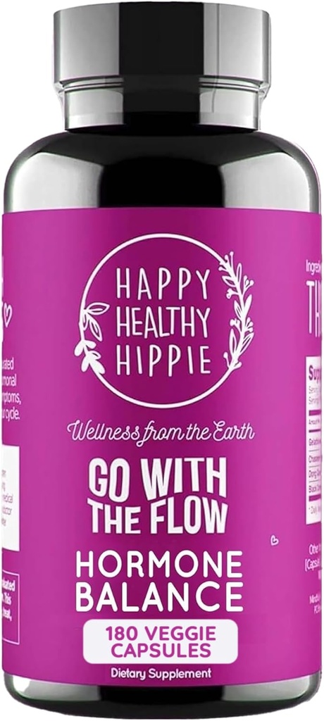 Equilibrio dell'ormone per le donne 180 Ct – Supplemento di supporto PMS per le donne, Menopause & Perimenopause | Rilievo di Bloating, Cramp mestruale, Mood, PMDD | Chasteberry, Black Cohosh, Dong Quai | Vegan, Non OGM