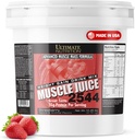 Ultimate Nutrition Muscle Juice, Weight Gain Drink Mix - Polvere di allenamento Mass Gainer per gli uomini e le donne - Supplemento per la crescita muscolare magra e supporto immunitario con 55g Protein - Fragola, 10.45lb
