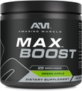 Incredibile Muscolo Max Boost | 25 Serve | Integratore Intenso Pre-Workout per Uomini e Donne | Contiene Creatina Monoidrato, Caffeina, Beta-Alanina, Betaina (25 Serve, Mela Verde)