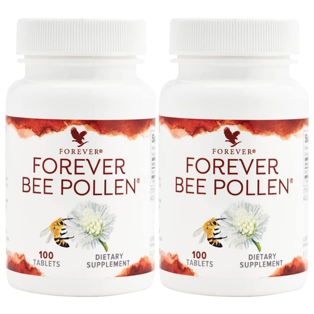 Forever Living - Bee Pollen - Energia e Nutrizione con Composto Bioattivi - Vegetariano e Senza Glutine - 100 compresse (Pack of 2)