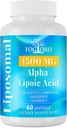 Fogoro Alpha Lipoic Acid 1500 mg-Liposomal ALA Supplemento per la produzione di energia cellulare, Metabolismo lipido, Scavenger radicale libero,60 Softgels