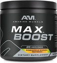 Incredibile Muscolo Max Boost | 25 Serve | Integratore Intenso Pre-Workout per Uomini e Donne | Contiene Creatina Monoidrato, Caffeina, Beta-Alanina, Betaina (25 Serve, Ananas Mango)