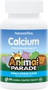 NaturesPlus Animal Parade Calcium, Vanilla Sundae Flavor - 90 Animal-Shaped Chewable Tablets - Confezione da 2 - Promuove le ossa sane - Vegan, Gluten Free - 180 Total Servings