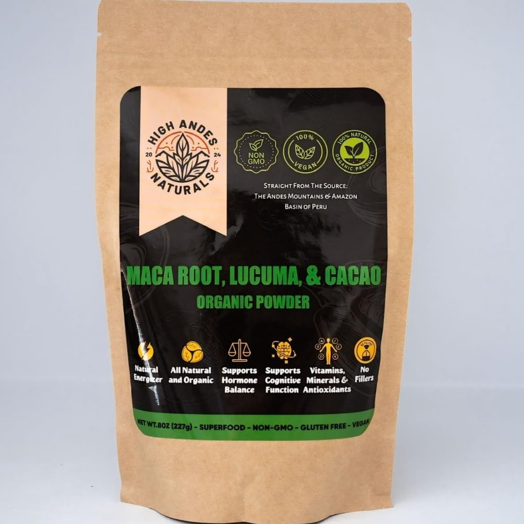 Miscela della radice organica della maca – Energia Boost & equilibrio dell'ormone – Superfood peruviano – 8 oz