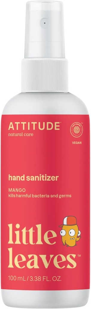 Spruzzo per bambini e adulti, EWG verificato, formato di viaggio, testato dermatologicamente, a base vegetale e minerale, Vegan, Mango, 3.5 Fl Oz (bottiglia di cucina)