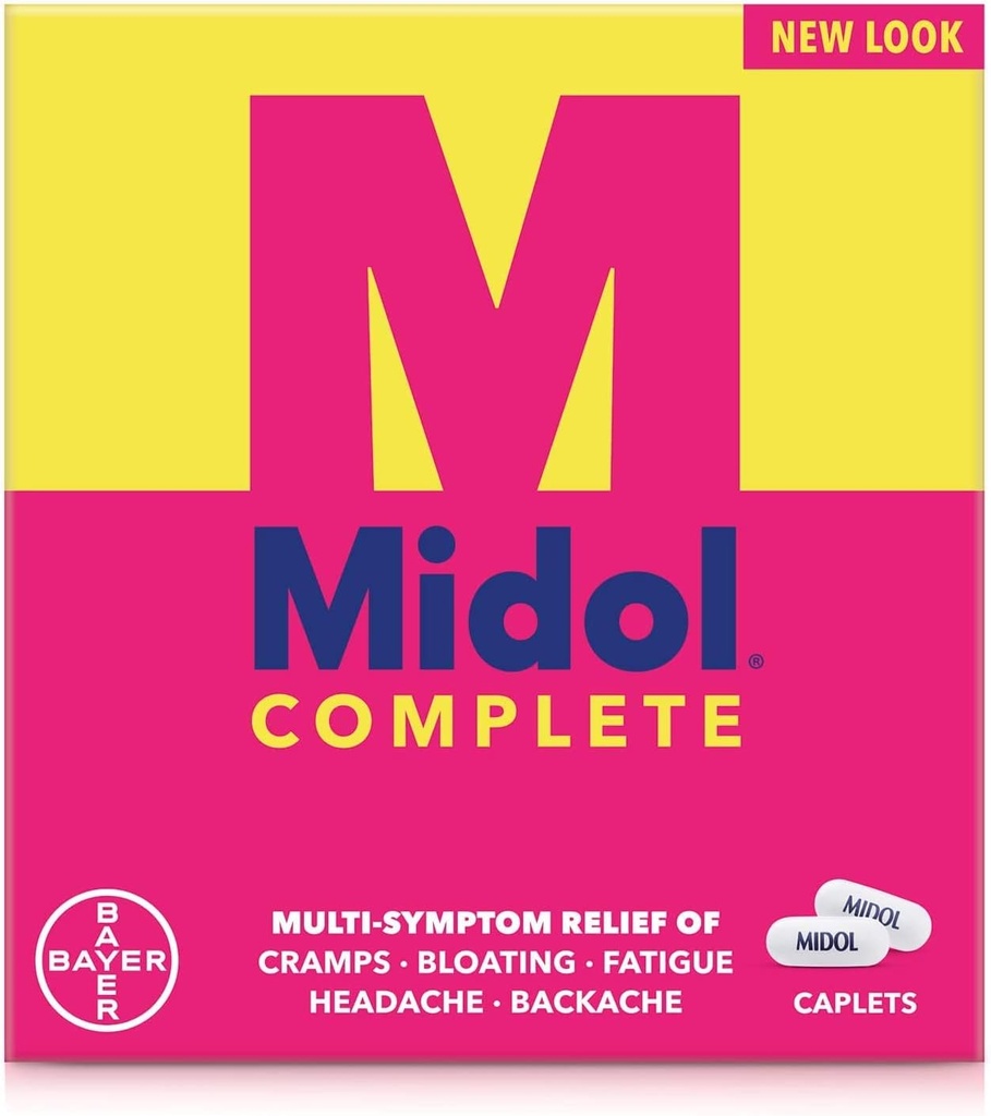 Midol Caplets Complete, 24-Pack of 2), Packaging May Vary