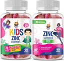 Gummie di zinco per adulti e gommoni di zinco per bambini. Gomma masticabile in zinco per il supporto immunitario - potente integratore naturale antiossidante non OGM per bambini donna adulti
