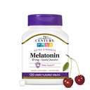 21st Century Melatonin 10mg Extra Strength, 120 Count, Quick Dissolving Sleep Aid for Adults, promuove il rilassamento e il sonno riposante, Non-Habit Forming, Gluten-Free, Cherry Flavor