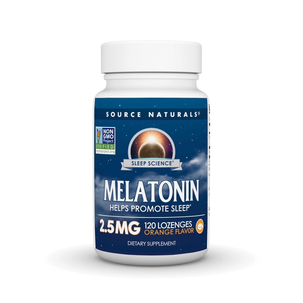 Fonte Naturals Melatonin 2.5 mg - 120 bevande aromatizzate all'arancia